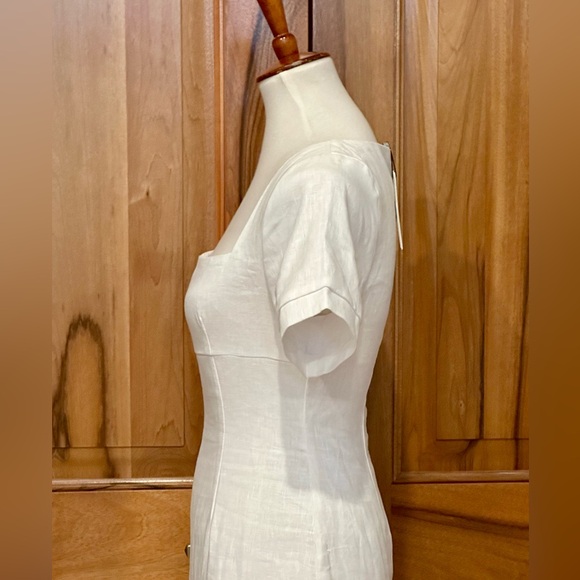DISSH - Jamie White Linen Midi Dress - 4 - Picture 4 of 14